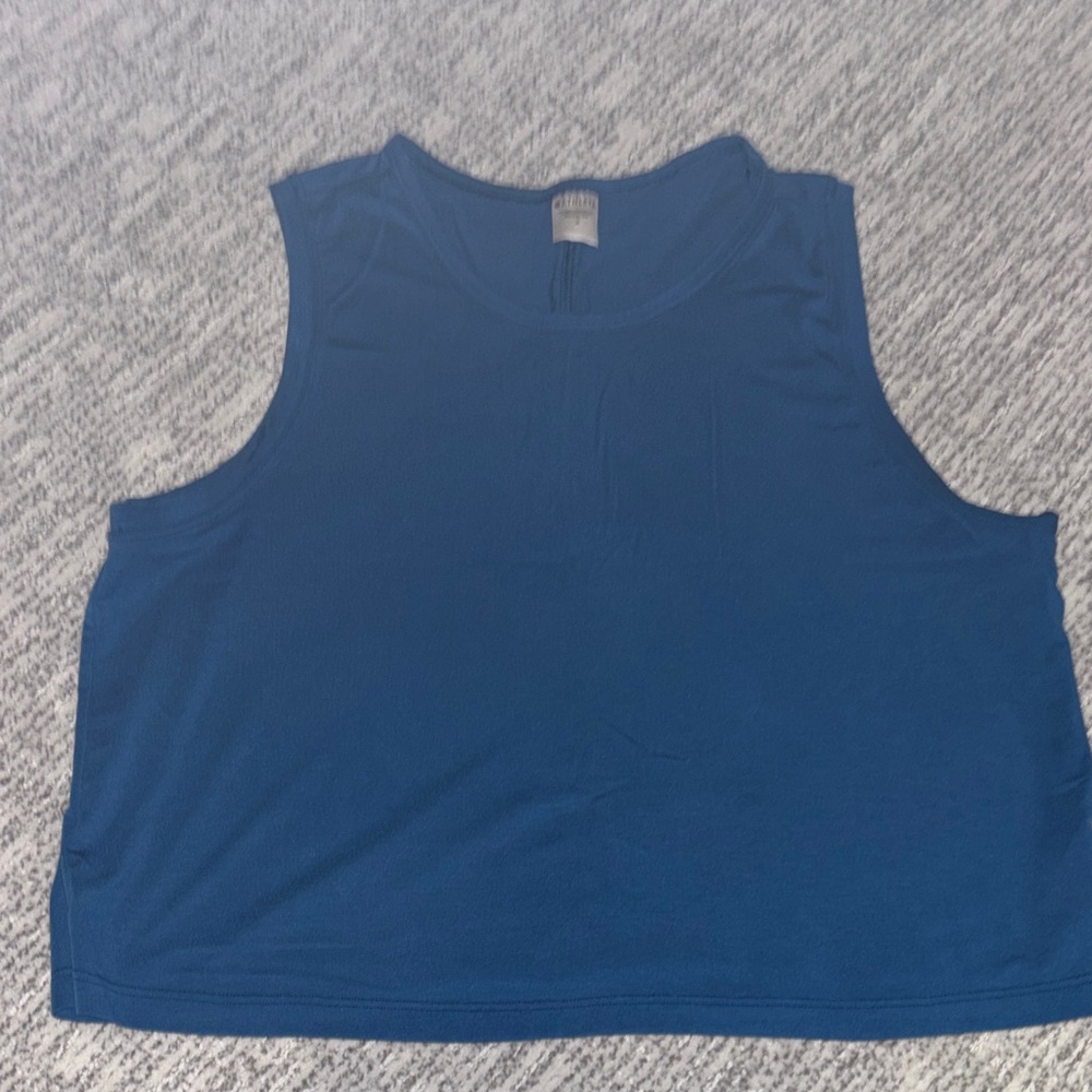 Athleta Blue Sleeveless Crewneck Tank